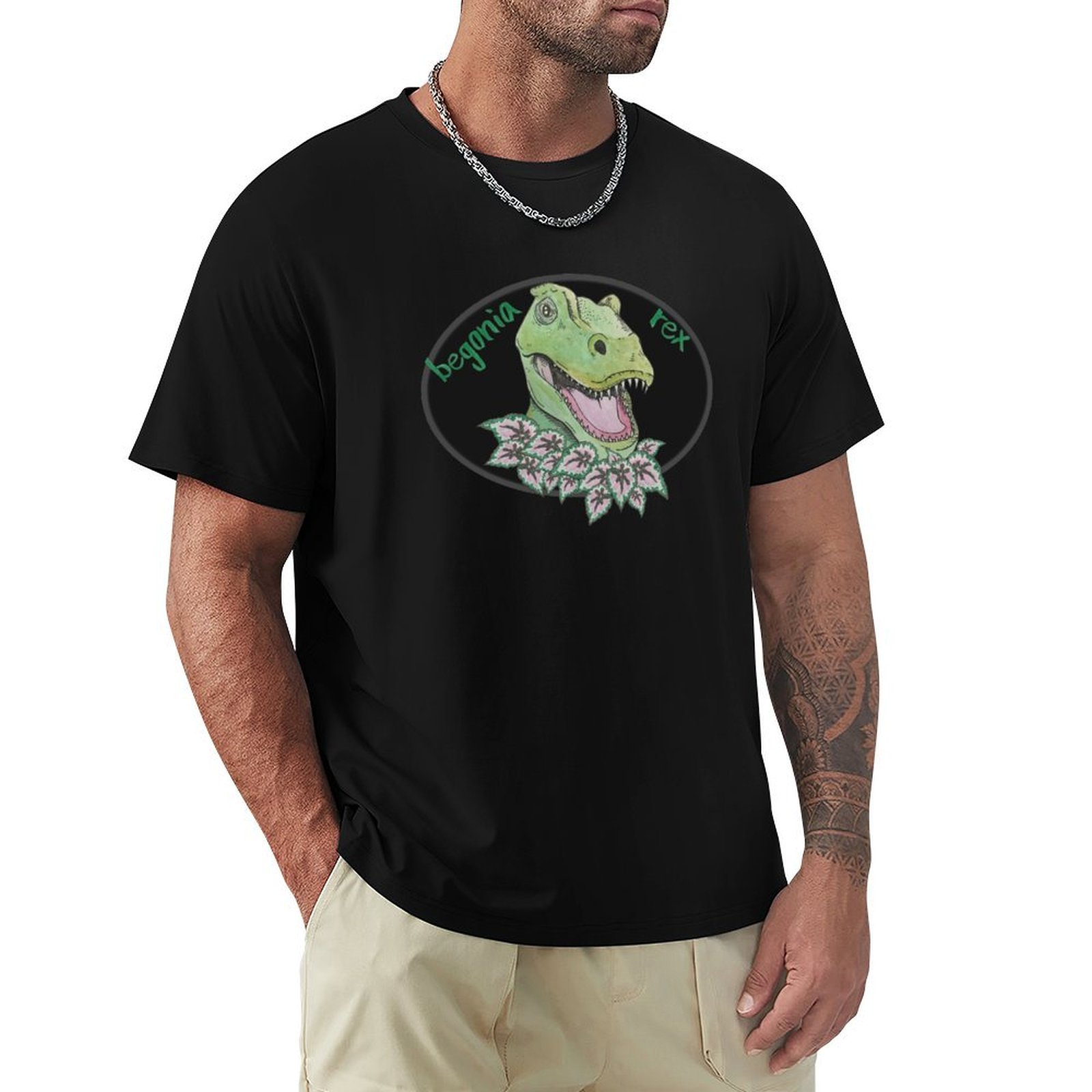 T-shirt con stampa di T-Rex e  - Begonia Rex recensione e prezzo